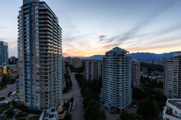 Metrotown Burnaby Vancouver Canada Juni 2018 Luftaufnahme Von Wohnhäusern Der — Stockfoto