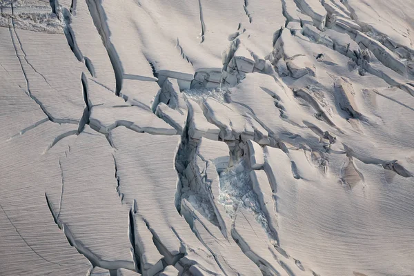 Letecký Pohled Drsný Nebezpečný Terén Hoře Ledovec Mount Baker Washington — Stock fotografie