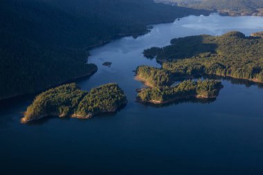 Güneşli yaz gün boyunca hava görünümünü Nelson Adası. Sunshine Coast, Bc, Kanada içinde alınan.