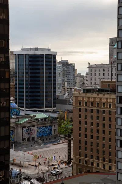 Downtown Vancouver Kanada Nisan 2018 Modern Şehrin Havadan Görünümü — Stok fotoğraf