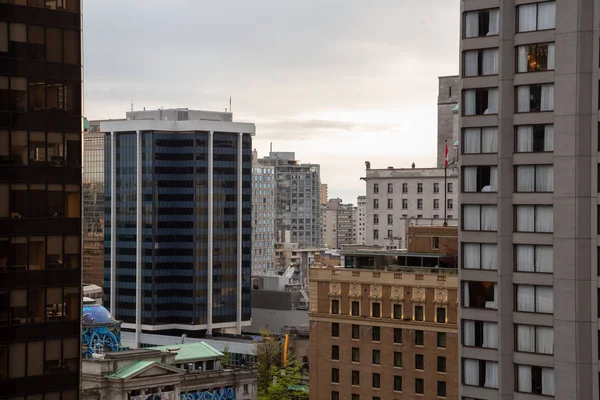 Downtown Vancouver Kanada Nisan 2018 Modern Şehrin Havadan Görünümü — Stok fotoğraf