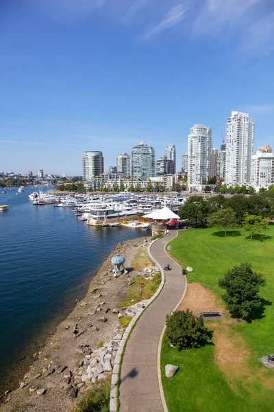 Vancouver Canadá Agosto 2018 Vista Aérea False Creek Durante Dia — Fotografia de Stock