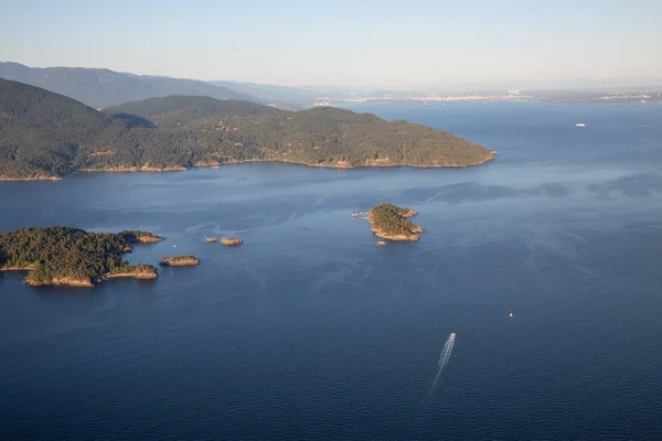 Veduta Aerea Delle Isole Rocciose Nel Howe Sound Durante Una — Foto Stock