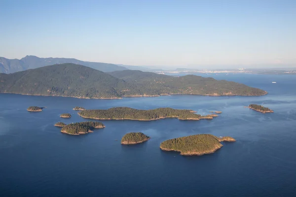Αεροφωτογραφία Του Νησιού Τον Και Ήχο Howe Κατά Διάρκεια Ένα — Φωτογραφία Αρχείου