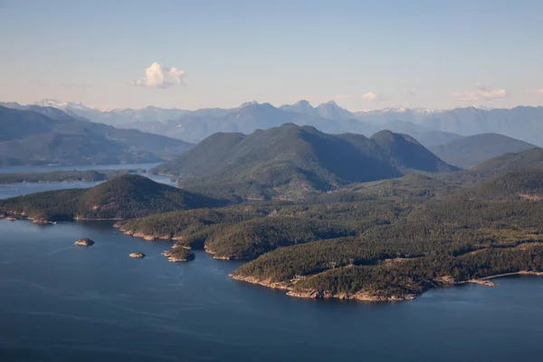 Aerial View Nelson Island Sunny Summer Day Taken Sunshine Coast — Stock Photo, Image