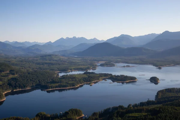 Luchtfoto Van Lois Lake Tijdens Een Zonnige Zomerdag Genomen Powell — Stockfoto