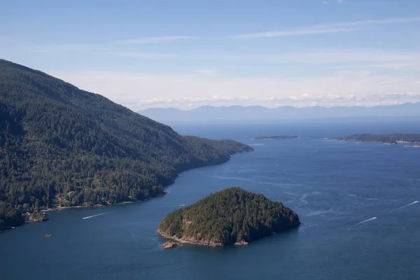 Vista Aerea Bowen Island Durante Una Giornata Estiva Soleggiata Situato — Foto Stock