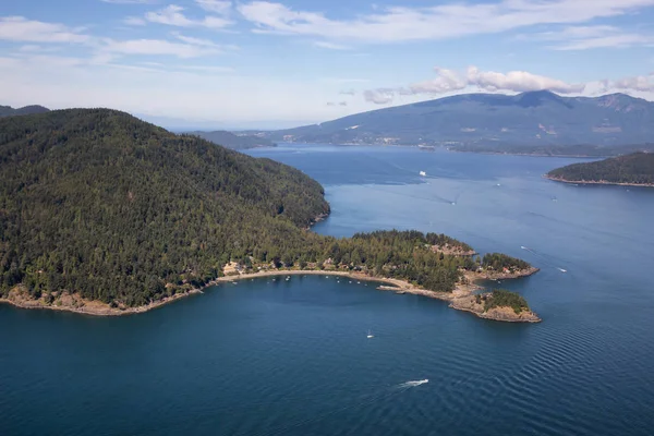 Aerial View Bowen Island Sunny Summer Day Located Howe Sound — Stock Photo, Image