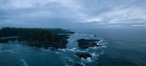 Vista Panorámica Aérea Del Paisaje Marino Costa Del Océano Pacífico —  Fotos de Stock