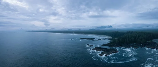 Vista Panorámica Aérea Del Paisaje Marino Costa Del Océano Pacífico — Foto de Stock
