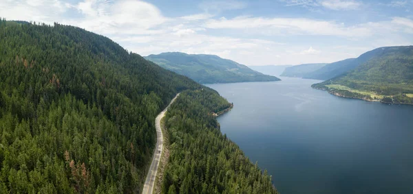 Aerial View Trans Canada Highway Vibrant Sunny Summer Day Taken — Stock Photo, Image