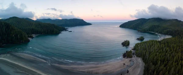 Impresionante Vista Panorámica Aérea Costa Del Océano Pacífico Durante Vibrante — Foto de Stock