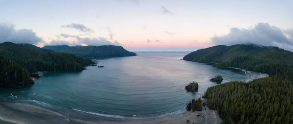 Splendida Vista Aerea Panoramica Sulla Costa Dell Oceano Pacifico Durante — Foto Stock