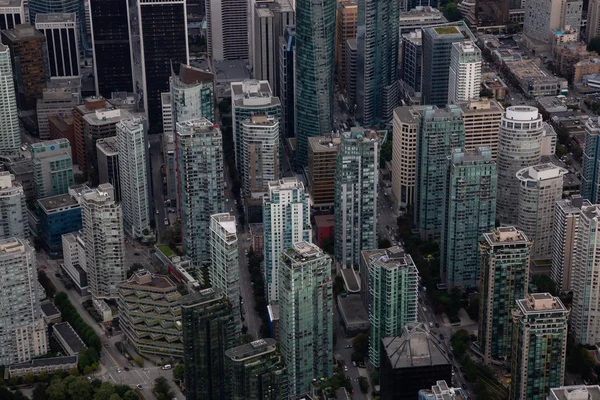 Vancouver Καναδάς Αυγούστου 2018 Αεροφωτογραφία Στο Κέντρο Της Πόλης — Φωτογραφία Αρχείου
