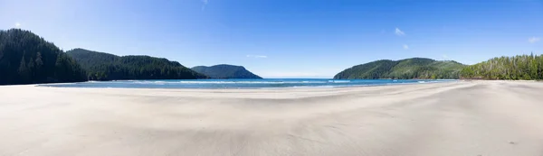 Beautiful Panoramic View Sandy Beach Pacific Ocean Coast Taken San — Stock Photo, Image