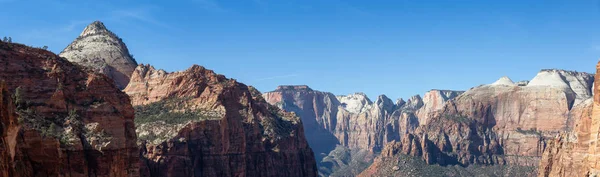 Beautiful Panoramic Aerial Landscape View Canyon Vibrant Sunny Day Taken — Stock Photo, Image