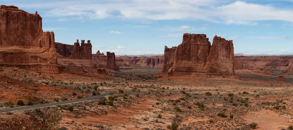 Vista Panorámica Del Paisaje Una Carretera Panorámica Los Cañones Roca — Foto de Stock