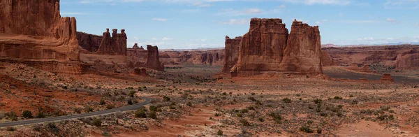 Vista Panorâmica Paisagem Uma Estrada Panorâmica Nos Cânions Rocha Vermelha — Fotografia de Stock