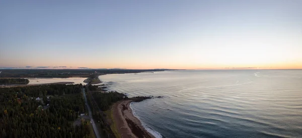 Vista Panoramica Aerea Una Bellissima Spiaggia Sabbia Sulla Costa Atlantica — Foto Stock