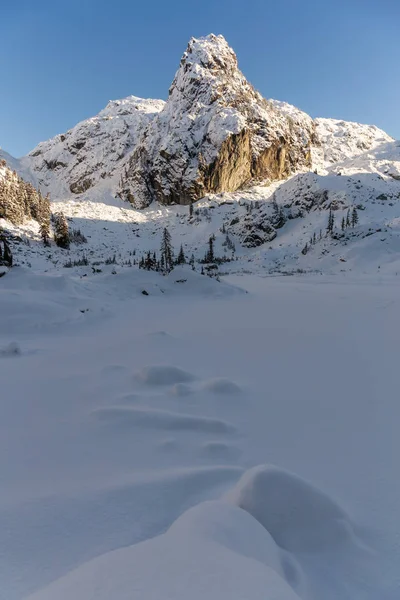 Bela Paisagem Inverno Canadense Durante Dia Ensolarado Brilhante Tomado Watersprite — Fotografia de Stock