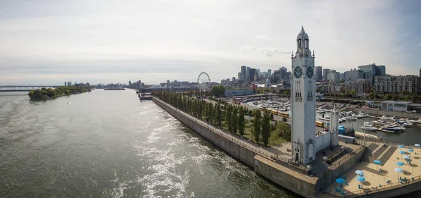 Vista Panorâmica Aérea Uma Paisagem Urbana Moderna Durante Dia Vibrante — Fotografia de Stock