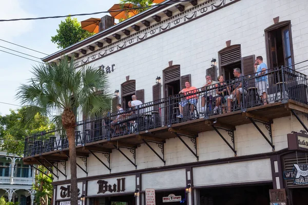 Key West Florida United States November 2018 People Sitting Bar — Stock Photo, Image