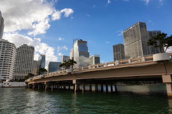 Miami Florida Spojené Státy Října 2018 Most Centru Města Během — Stock fotografie