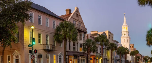 Charleston South Carolina Usa Oktober 2018 Vacker Panoramautsikt Över Centrala — Stockfoto