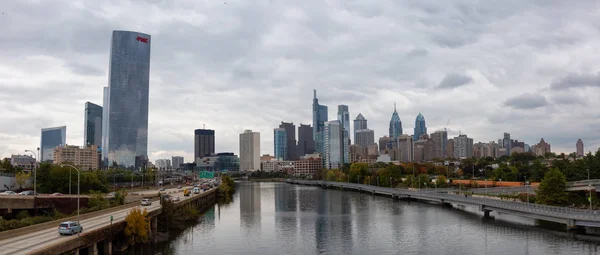 Filadelfie Pensylvánie Spojené Státy Října 2018 Panoramatický Pohled Moderního Centra — Stock fotografie