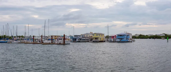 Key West Florida United States November 2018 Houseboats Boats Marina — стоковое фото