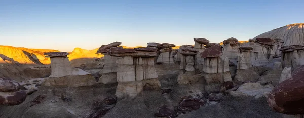 Panoramik Manzaralı Eşsiz Kaya Oluşumu Içinde Çöl New Mexico Amerika — Stok fotoğraf