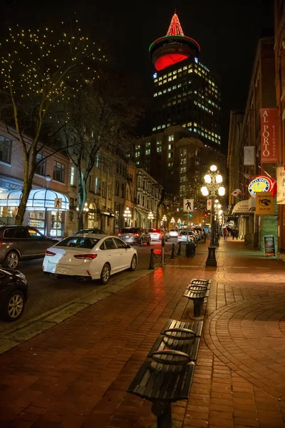 Downtown Vancouver British Columbia Canada December 2018 Street View Gastown — Zdjęcie stockowe