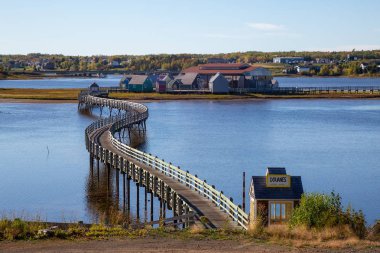 Bouctouche, New Brunswick, Kanada - 5 Ekim 2018: Pays de la Sagouine güneşli bir gün boyunca.