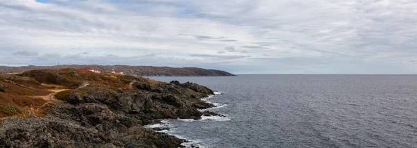 Beautiful Viewpoint Rocky Atlantic Ocean Coast Cloudy Morning Taken Saint — Stock Photo, Image