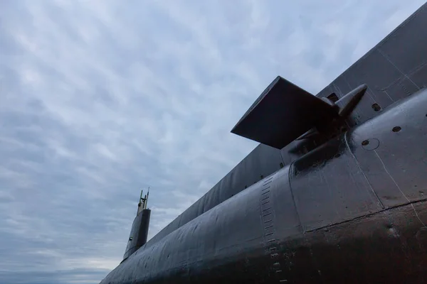 Rimouski Quebec Kanada Października 2018 Submarine Onondaga Shmp Podczas Zachmurzony — Zdjęcie stockowe
