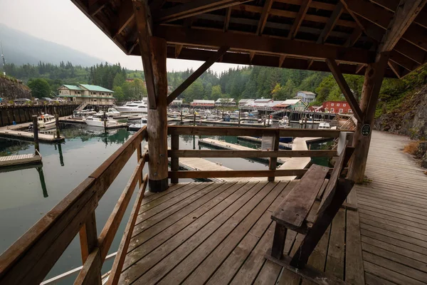 Telegraph Cove Vancouver Island Canadá Agosto 2018 Hermosa Vista Del — Foto de Stock