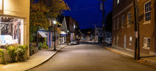 Camden Maine Vereinigte Staaten Oktober 2018 Nachtaufnahme Einer Kleinen Touristenstadt — Stockfoto
