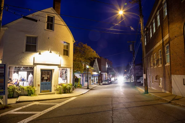 Wgląd Nocy Camden Maine Stany Zjednoczone Października 2018 Mała Miejscowość — Zdjęcie stockowe