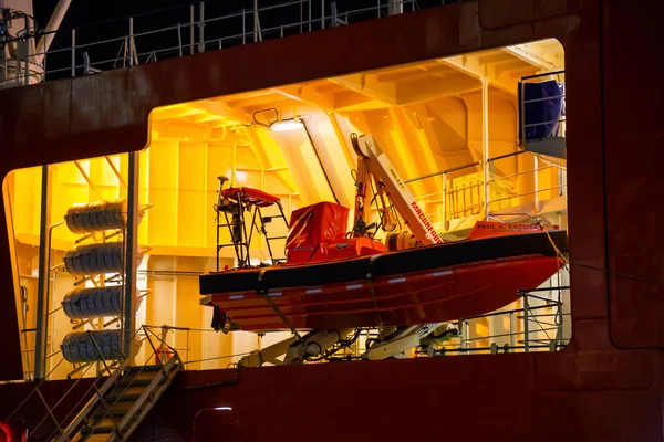 John Newfoundland Canada Oktober 2018 Hulpverleningsboot Binnen Een Schip — Stockfoto