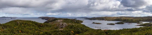 Vista Panoramica Paesaggio Canadese Sulla Costa Atlantica Durante Una Mattinata — Foto Stock