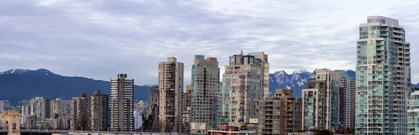Downtown Vancouver Colúmbia Britânica Canadá Dezembro 2018 Vista Aérea False — Fotografia de Stock