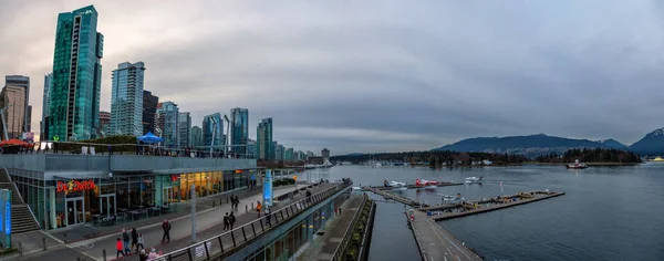 Downtown Vancouver Colúmbia Britânica Canadá Dezembro 2018 Vista Panorâmica Porto — Fotografia de Stock