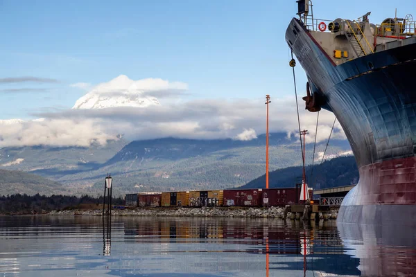 Squamish Brits Columbia Canada Januari 2019 Schip Geparkeerd Een Haven — Stockfoto