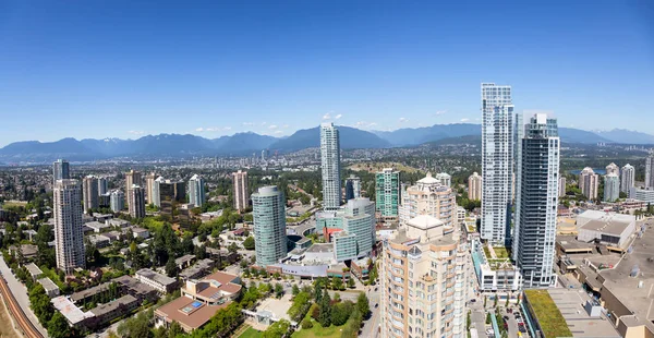 Burnaby Vancouver Canadá Julio 2018 Vista Aérea Una Ciudad Moderna — Foto de Stock