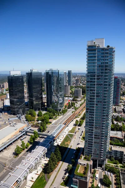Burnaby Vancouver Kanada Července 2018 Letecký Pohled Moderní Město Pulzující — Stock fotografie