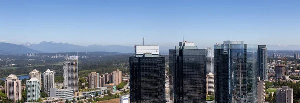 Burnaby Vancouver Canadá Julho 2018 Vista Aérea Uma Cidade Moderna — Fotografia de Stock