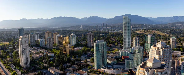 Burnaby Vancouver Canadá Julho 2018 Vista Aérea Uma Cidade Moderna — Fotografia de Stock