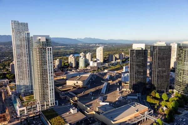 Burnaby Vancouver Kanada 2018 Július Légi Felvétel Egy Modern Város — Stock Fotó