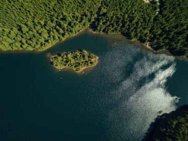 Güneşli yaz gün boyunca güzel bir Kanada manzara havadan görünümüdür. Kenyon Gölü bir görev, East of Vancouver, Bc, Kanada bulunan, çekilmiş.