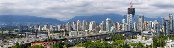 Downtown Vancouver Colúmbia Britânica Canadá Junho 2018 Vista Panorâmica Aérea — Fotografia de Stock